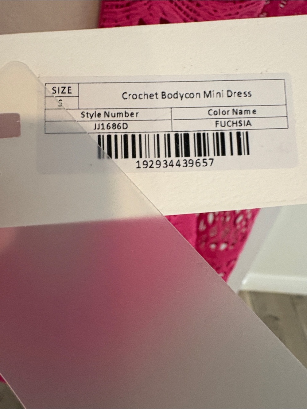 Fuchsia Long Sleeve Mini Dress - Picture 4 of 6